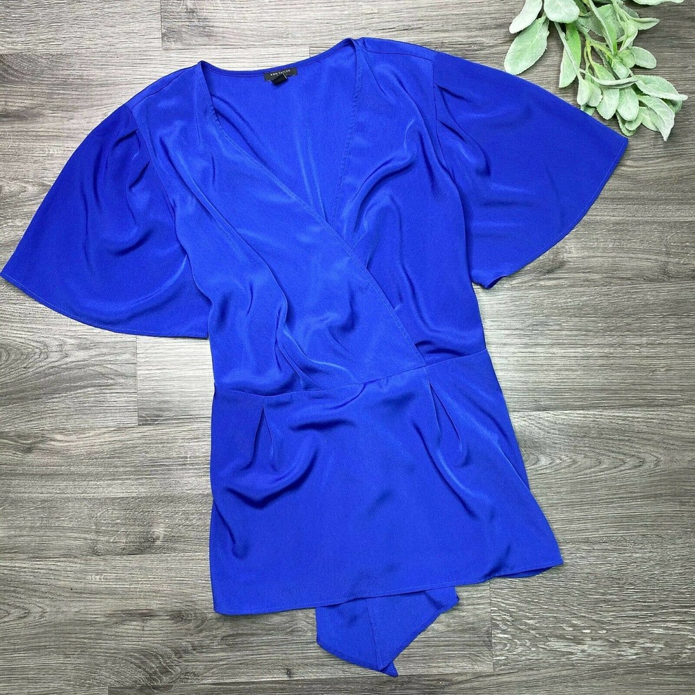ANN TAYLOR | sz 12P Wrap Front/back Tie Blouse